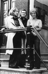 Eveline Bühler, HRG and a friend in Amsterdam in 1976.