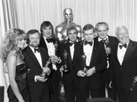 HRG with Farah Fawcett and the Oscar winning crew for Alien in 1980.